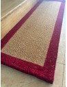 Tapis Brosse Coco 41 X 123 CM Bord couleur Rouge H17mm