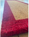 Paillasson avec bors couleur rouge