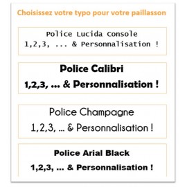 paillasson brosse coco avec personnalisation Premium en couleurs 2