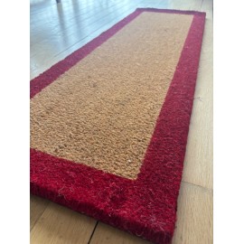 Tapis Brosse Coco 68 X 92 CM Bord couleur H23mm