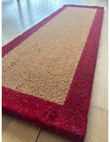 Tapis Brosse Coco 68 X 92 CM Bord couleur H23mm
