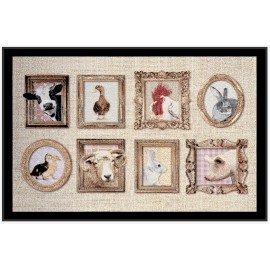 tapis d'entrée avec animaux de la ferme