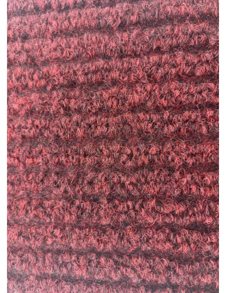 Tapis d'accueil Aiguilleté sur mesure Gris/Rouge/Marron H7mm- largeur 1m
