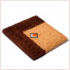 Tapis Brosse Coco 55 X 82 CM Bord couleur Verte H23mm