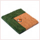 Tapis Brosse Coco 55 X 82 CM Bord couleur Verte H23mm