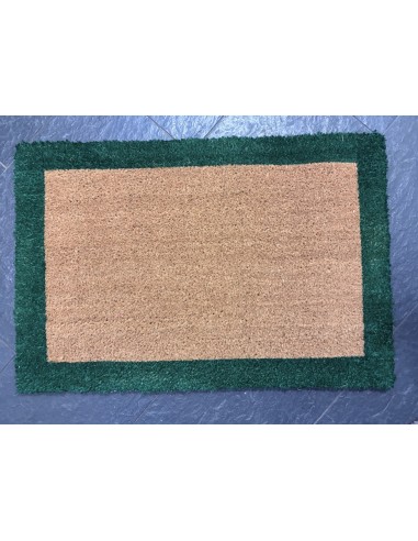 Tapis Brosse Coco 55 X 82 CM Bord couleur Verte...