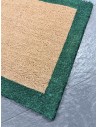 Tapis Brosse Coco 55 X 82 CM Bord couleur Verte H23mm