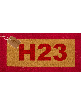 Tapis Brosse Coco Lettres et Bord Couleur H23 mm (pulvérisation)