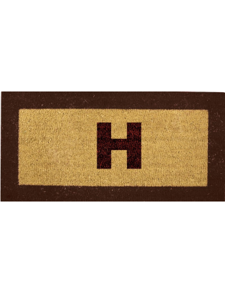 Tapis Brosse Coco Lettres et Bord Couleur H23 mm (pulvérisation)