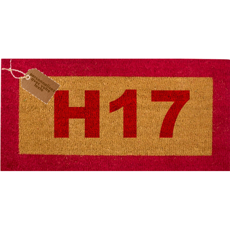 PAILLASSON COCO PERSONNALISÉ H17 FOND ÉCRU