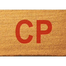 Tapis Coco sur mesure lettrage personnalisé H17mm 2