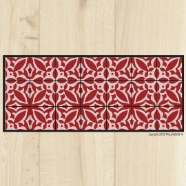 Tapis cuisine carreaux vintage sienne