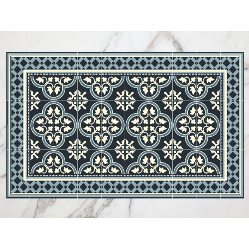 Tapis Vinyle paradou bleu Tapis Vinyle paradou bleu