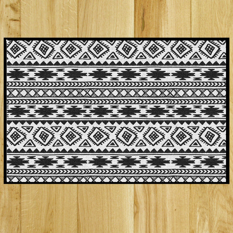 Paillasson Kilim black & white