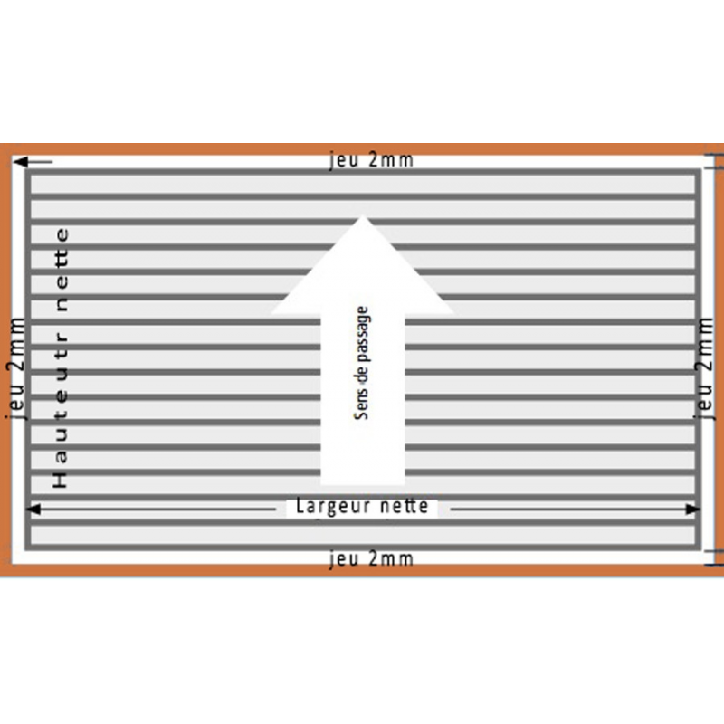 Tapis brosse Coco sur mesure H24 mm