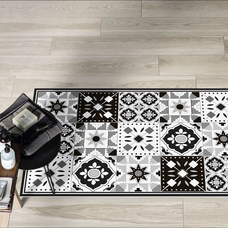 Tapis Vinyle Mix Noir et Blanc