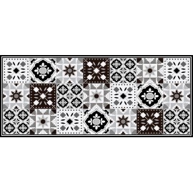 Tapis Vinyle Mix Noir et Blanc