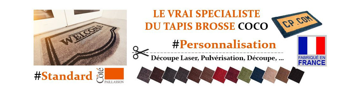 paillasson coco , le plus grand choix du web sur mesure made in france