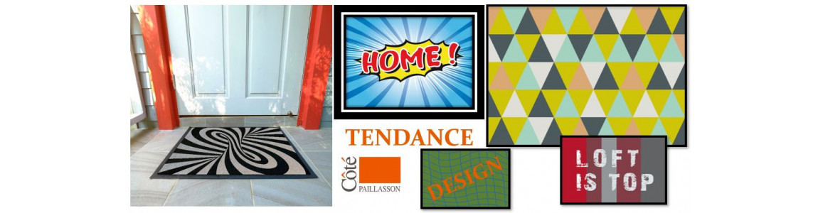 les paillassons tendances, ou les tapis d'entrée déco ont leur place