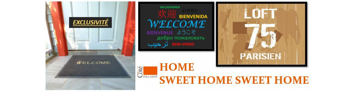 le tapis d'entrée Home Sweet Home est le message d'accueil tradition