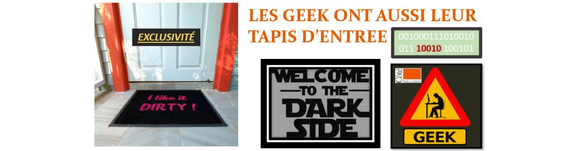 paillassons GEEK, créations spécifiques pour l'univers informatique